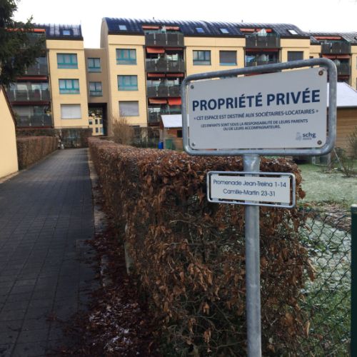 Panneau d'indication de propriété privée